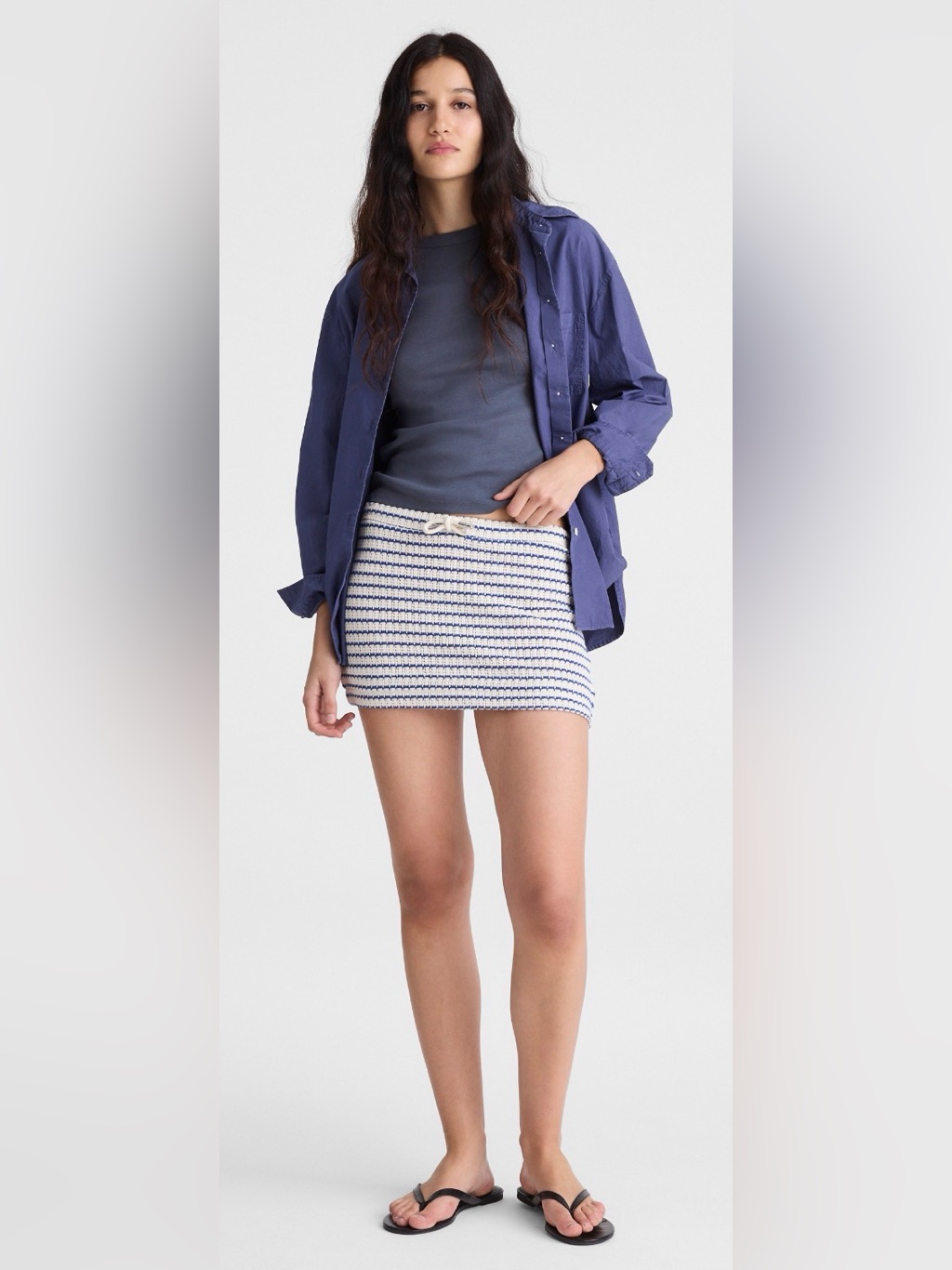 Nwt Madewell Textured Knit Drawstring Mini Skirt Size Women’s Medium